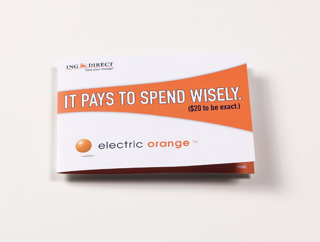 ING Direct Electric Orange Direct Mailer